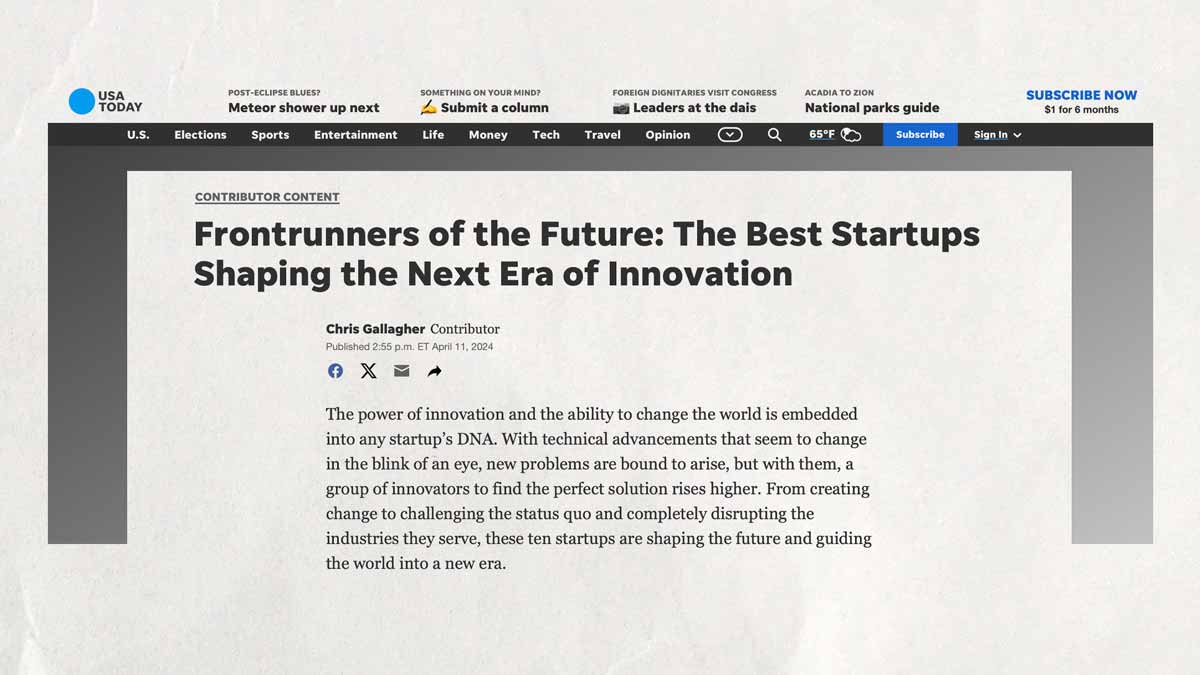 Read more about the article USA Today Article: Frontrunners of the Future